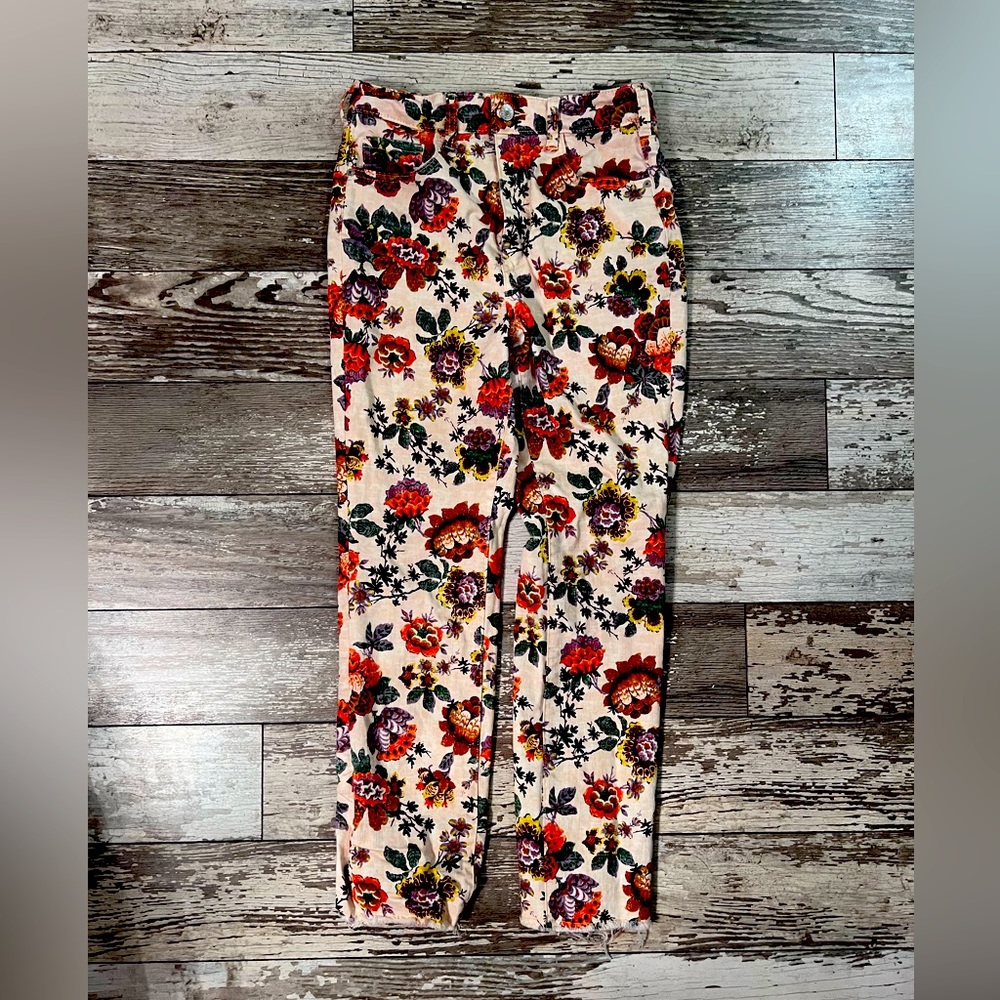 ANTHROPOLOGIE Pilcro flower pants 28